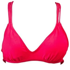 Sunsations Macrame Rolled Strappy Back Pink Coral Triangle Swimwear Bikini Top S